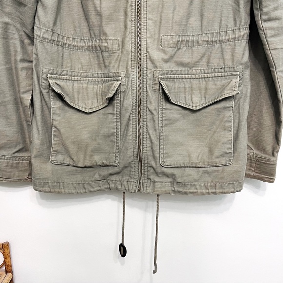 h&m | army utility jacket studded broken-in ipa beer patch 8 - Picture 3 of 12